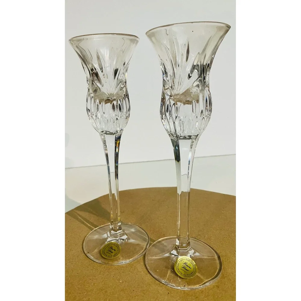 Princess House Candlestick Holders Clear cryExcellent Crystal Heritage Set